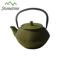 Venda quente Atacado Verde Ferro Fundido Enamel Esmalte Tea Pot